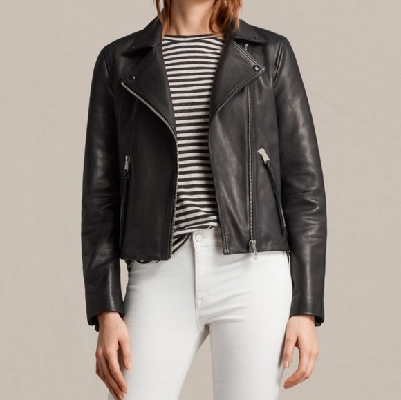 AllSaints Dalby Biker Jacket - Picture 2 of 4